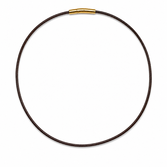 16" espresso leather cord